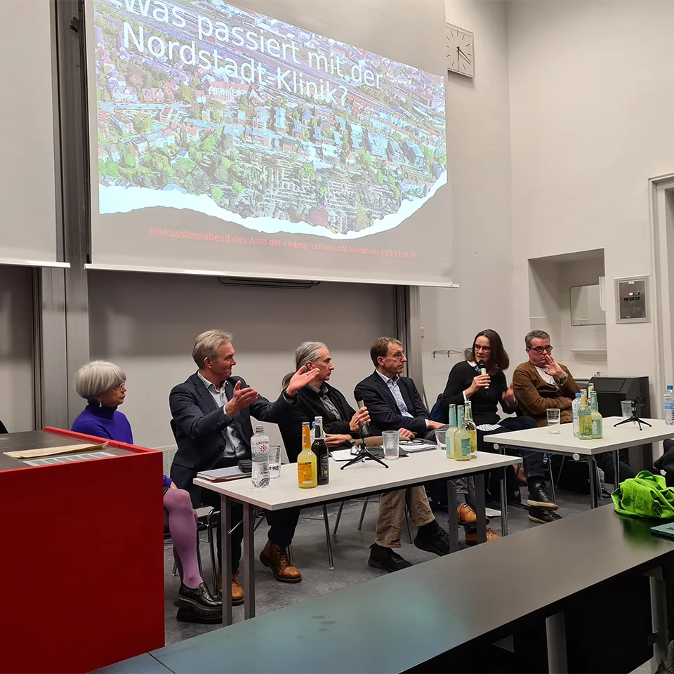 Podiumsdiskussion zur Zukunft der Nordstadt-Klinik an der Leibniz Universität Hannover